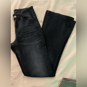Women’s dark wash flare jeans